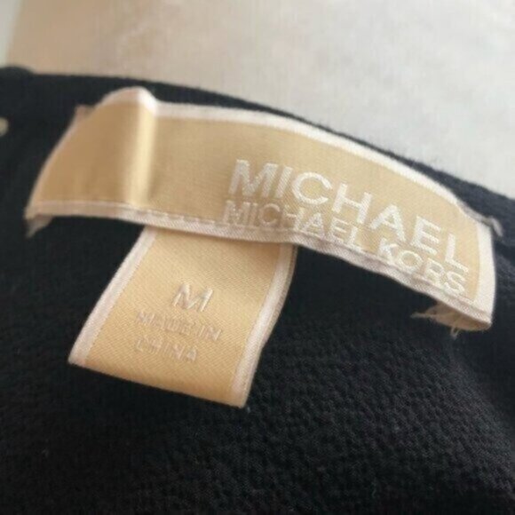 Michael Kors Black Cold Shoulder Dressy Blouse Medium - Picture 8 of 8